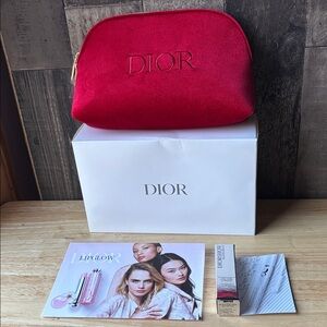 Dior case with cosmetics